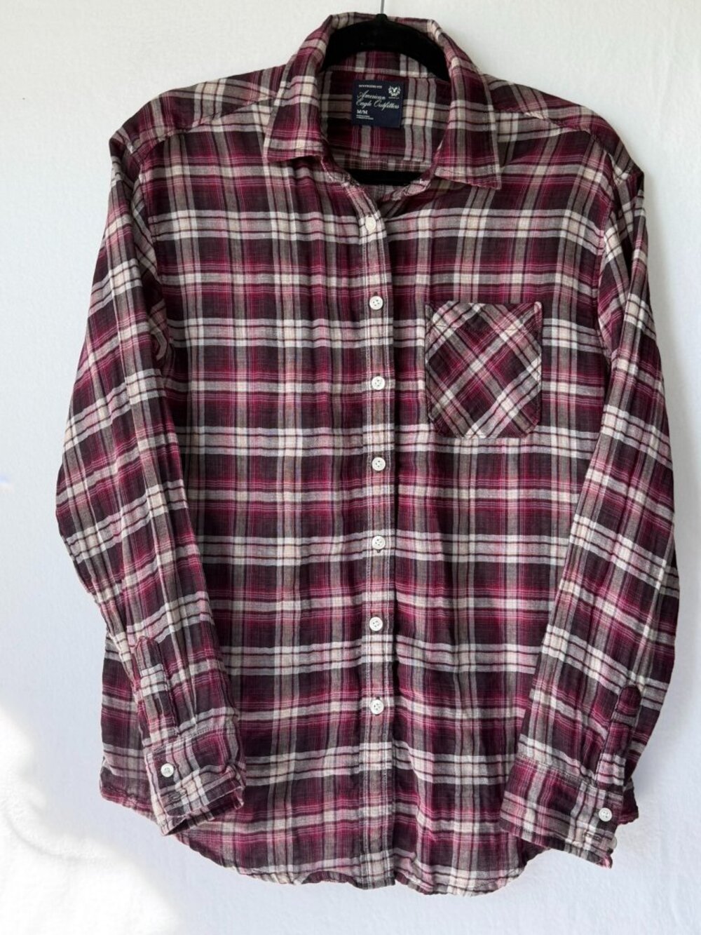 American Eagle Boyfriend Fit Lightweight Flannel Size medium